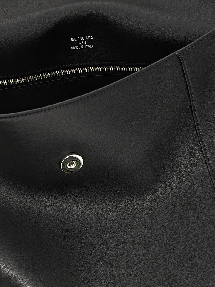 Hourglass Soft Shoulder Bags Black