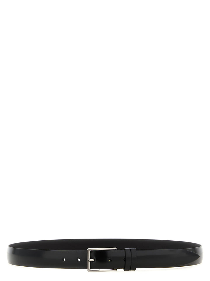 Zerbini Claudio Brushed Leather Belt Belts - Black | 290370e62eebe0e65a4733994a261c5b063d112b