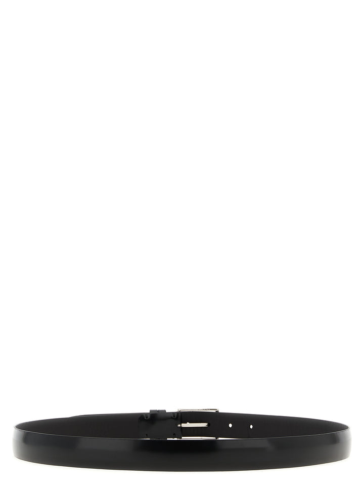 Zerbini Claudio Brushed Leather Belt Belts - Black | 383fee50eefad72010a7015c91ddc92e07745ab1