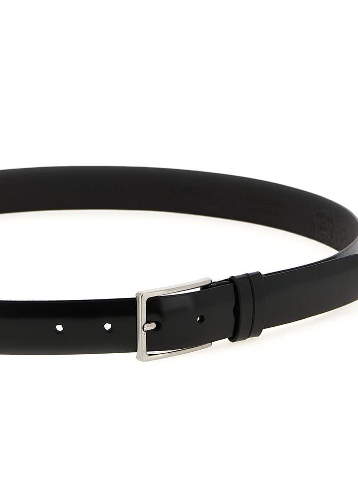 Zerbini Claudio Brushed Leather Belt Belts - Black | a6d82daf03758452b7e4e2b4066252aab94897ae