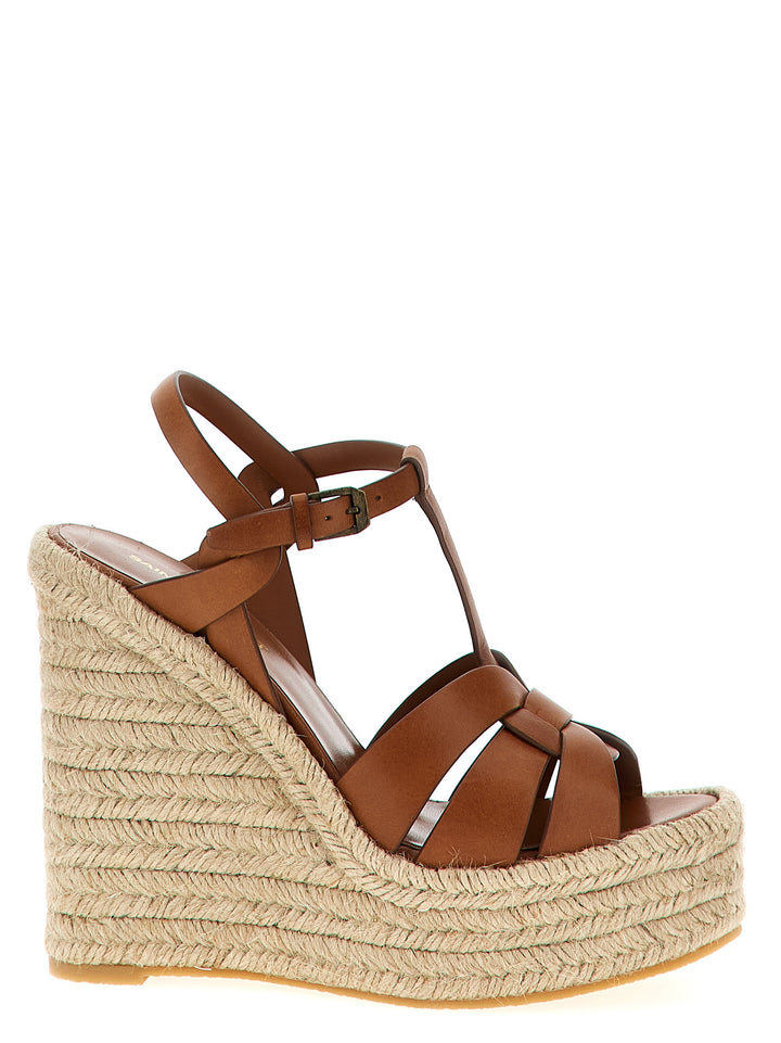 Saint Laurent Tribute Espadrilles Wedges - Brown | de6ebd09891b080eec2323e923cc0e2ac1012edc