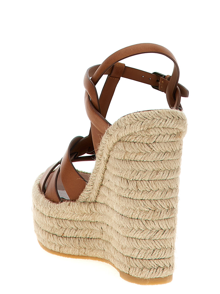 Saint Laurent Tribute Espadrilles Wedges - Brown | f2445ded2128d58a8fdfec64f758b0cc3592e4fc