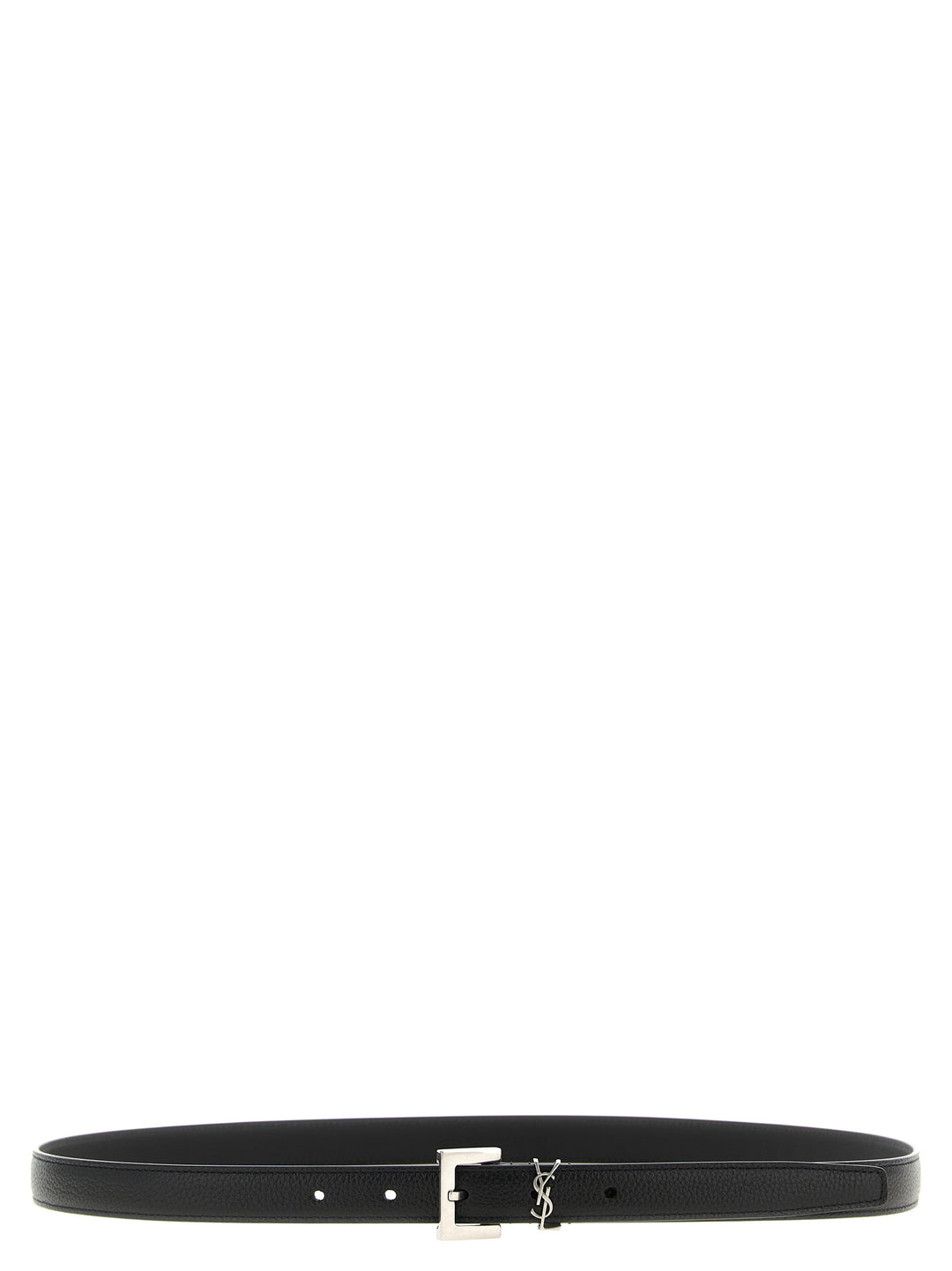 Saint Laurent Tiny Cassandre Belts - Black | e604caa588877b3faac6b3a5efd265c82ea7b477