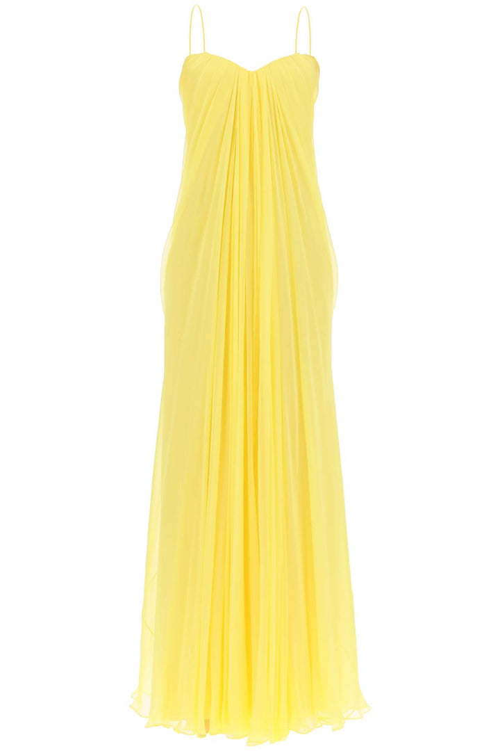 Silk Chiffon Bustier Gown