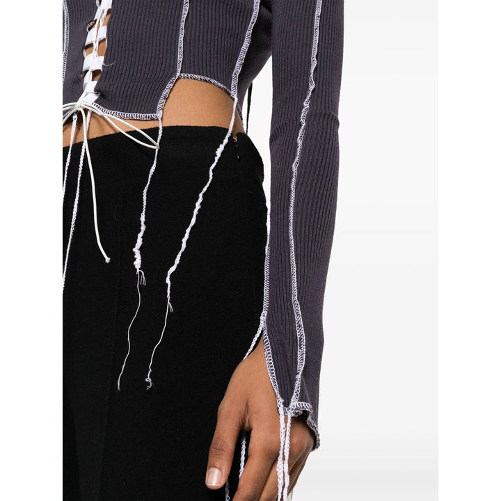 Julfer Tops - Gray, White | 44d2090f4f68ece9305c3be55852e6ce9e1ad796