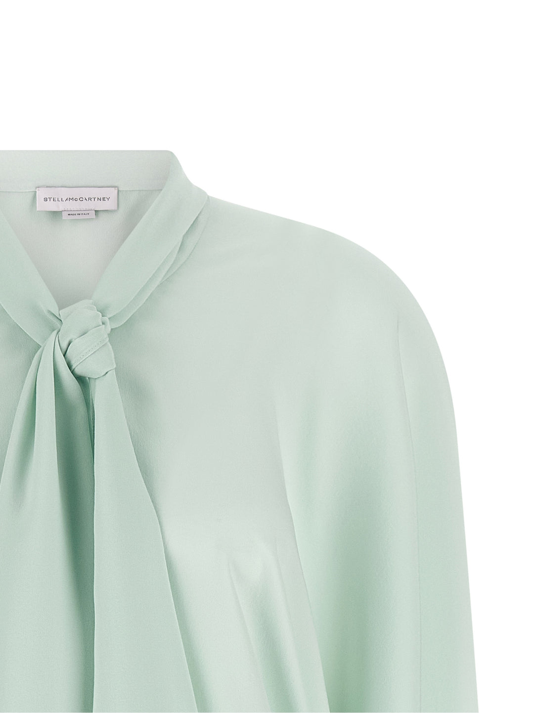 Stella Mccartney Lavallière Collar Shirt Shirt and Blouse - Green | fee42ac93aaf9a67bed1e74aca898024f8b87a11