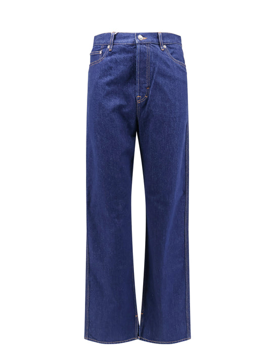 Cotton Jeans With Back Floral Print