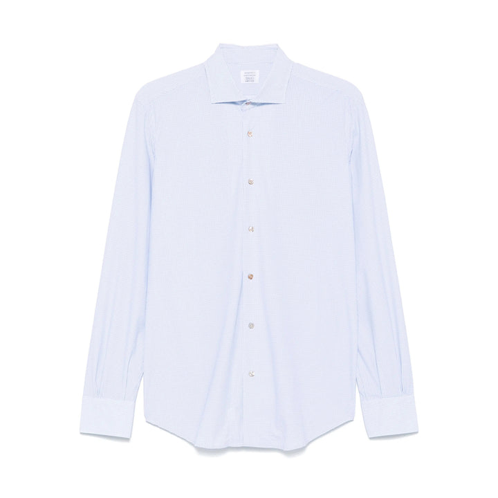 Mazzarelli Shirts - White, Blue | 7a4644b5472b0b3d16476646769b57b8ccdfcf85
