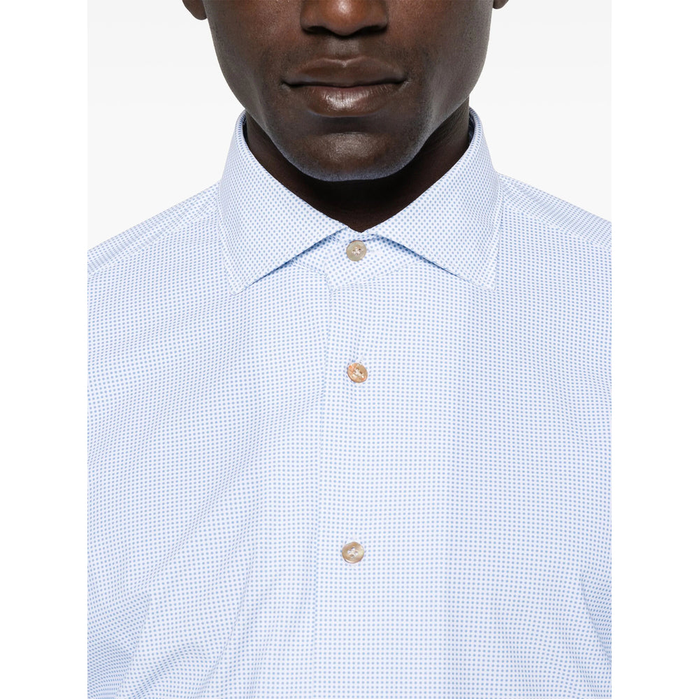 Mazzarelli Shirts - White, Blue | 0d51798a939b13835a8e4760d8e542ba388cd479