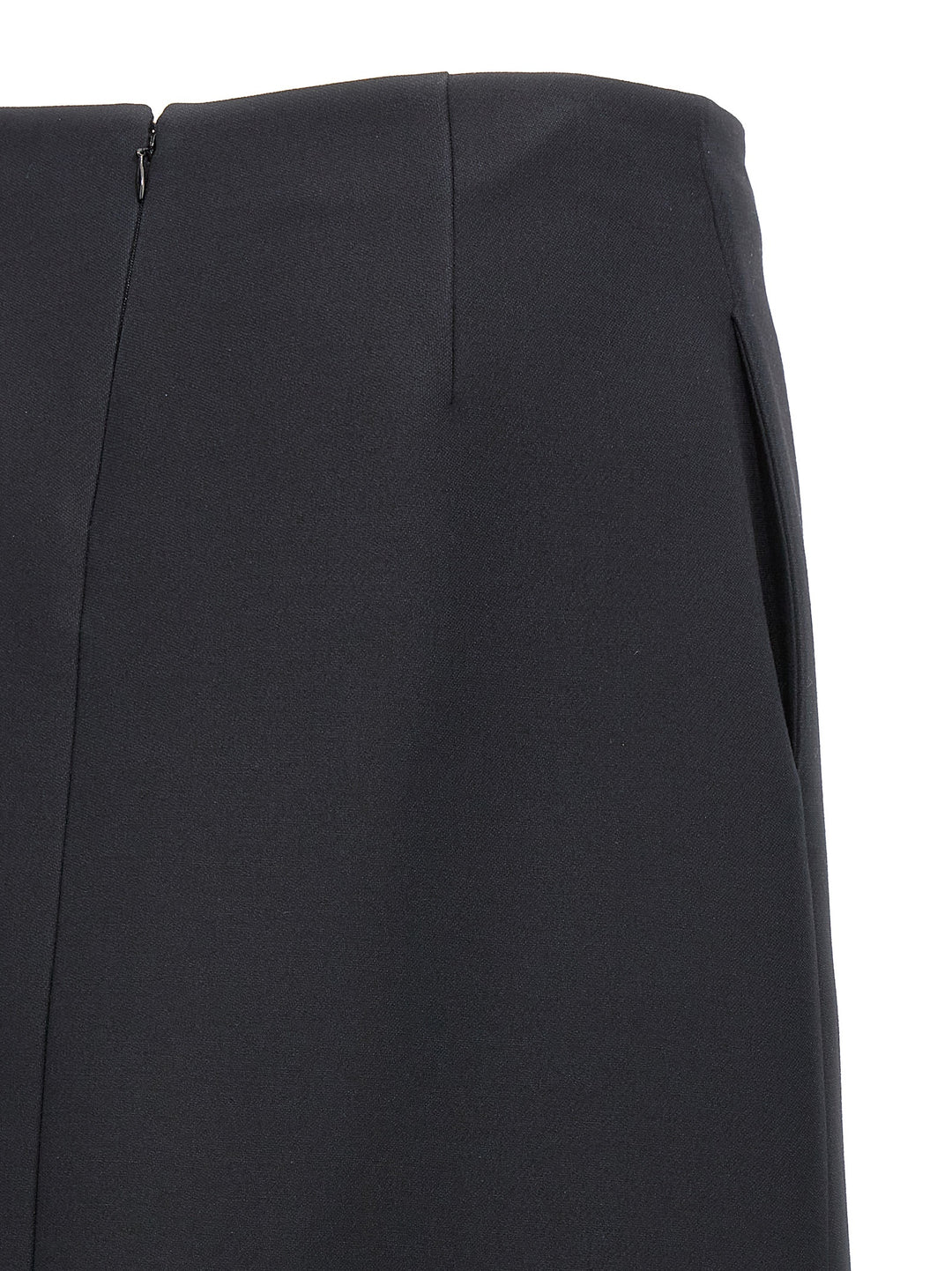 Flared Midi Skirt Skirts Black