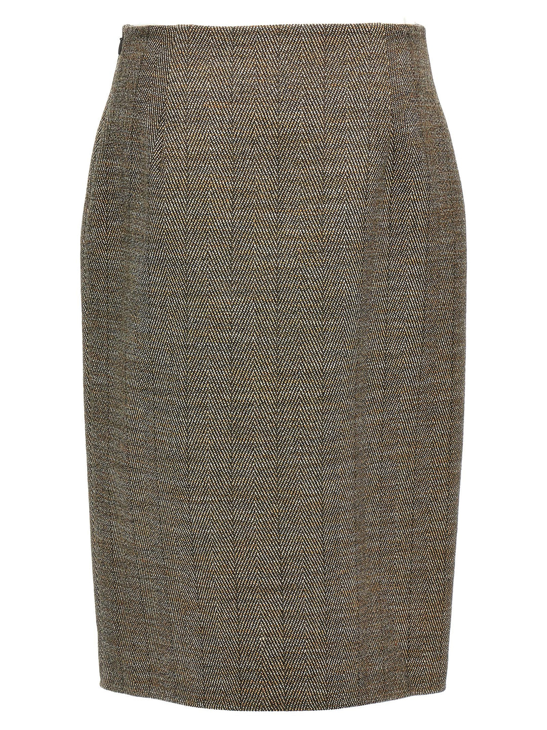 Slit Tweed Skirt Skirts Brown