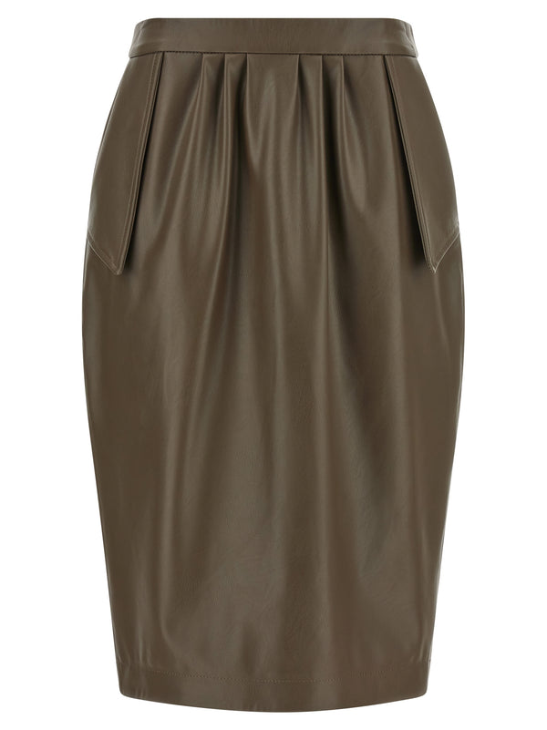 High Waist Skirt Skirts Brown