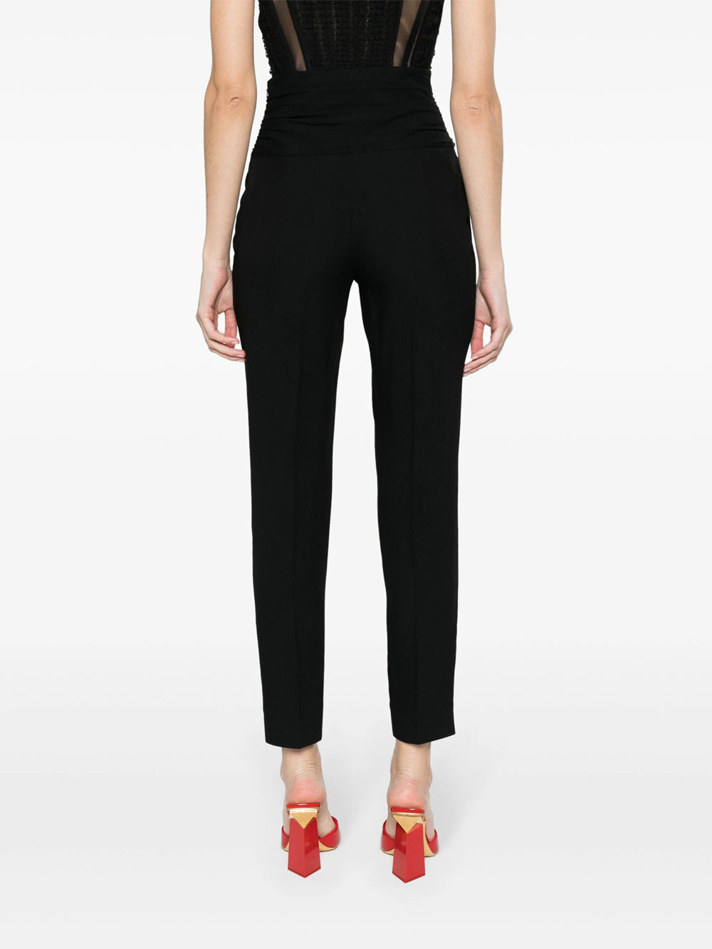 Tailored trousers with cut-out details