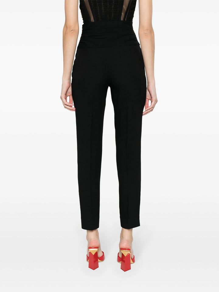 Tailored trousers with cut-out details