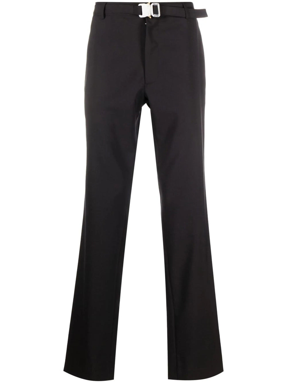 Straight trousers with belt