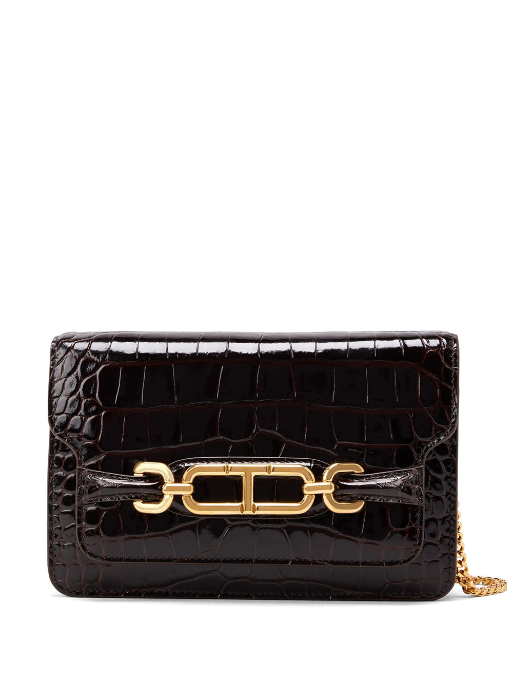 Whitney shoulder bag with crocodile effect