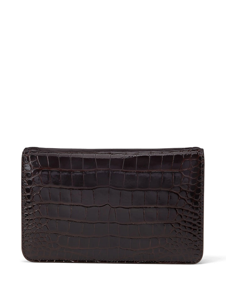 Whitney shoulder bag with crocodile effect