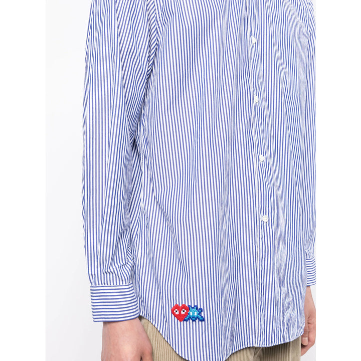 Comme Des GarÇOns Play Shirts - White, Blue | 3df586f1d77e83180cb14784623516a3b765ec7e