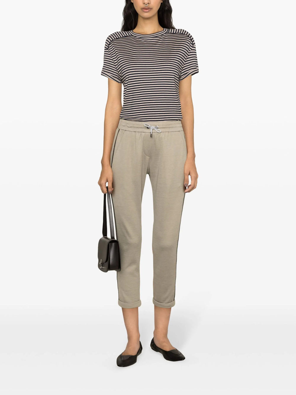 Cropped sports trousers