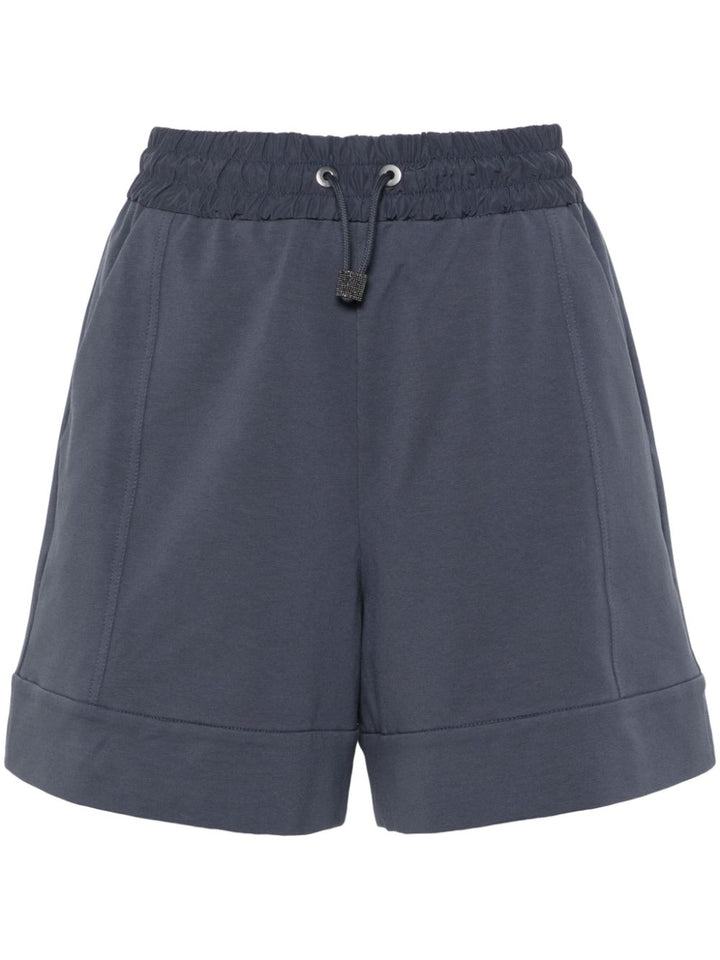 Shorts with high elastic waist