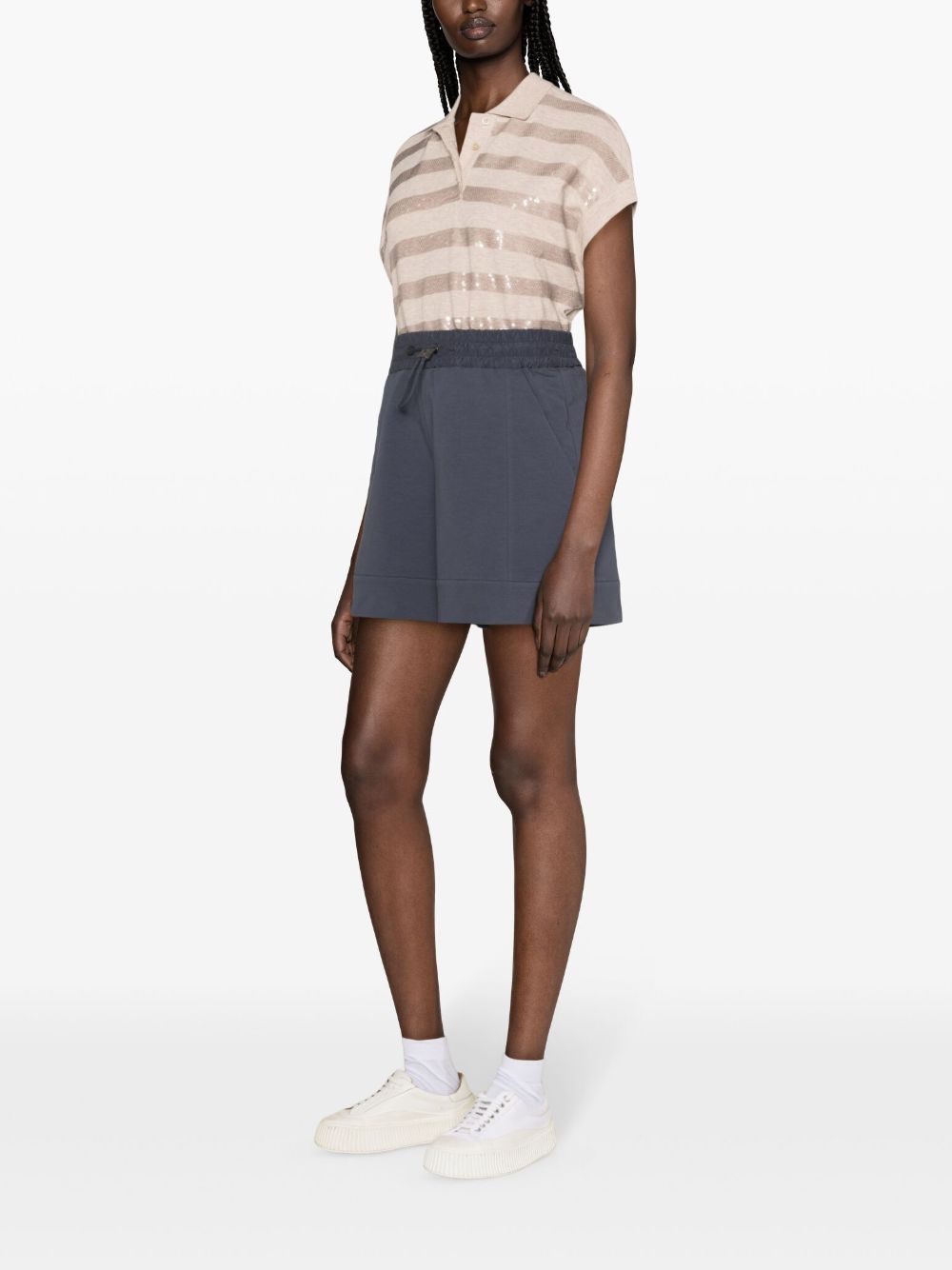 Shorts with high elastic waist