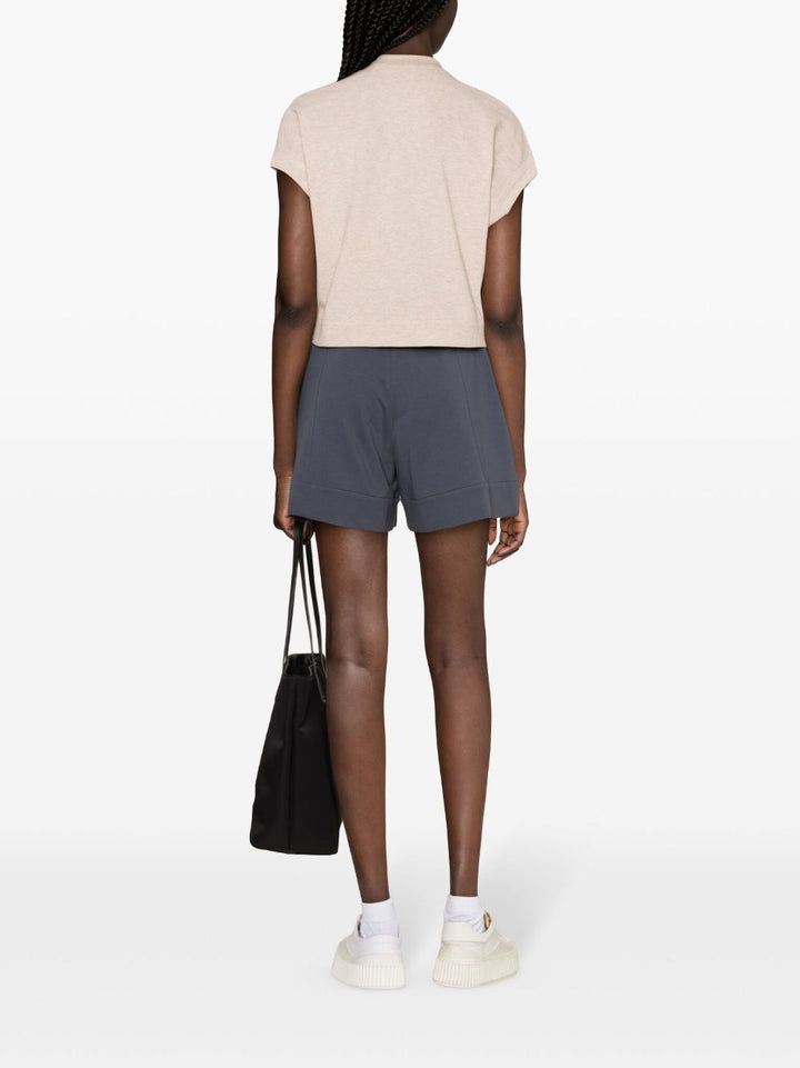 Shorts with high elastic waist