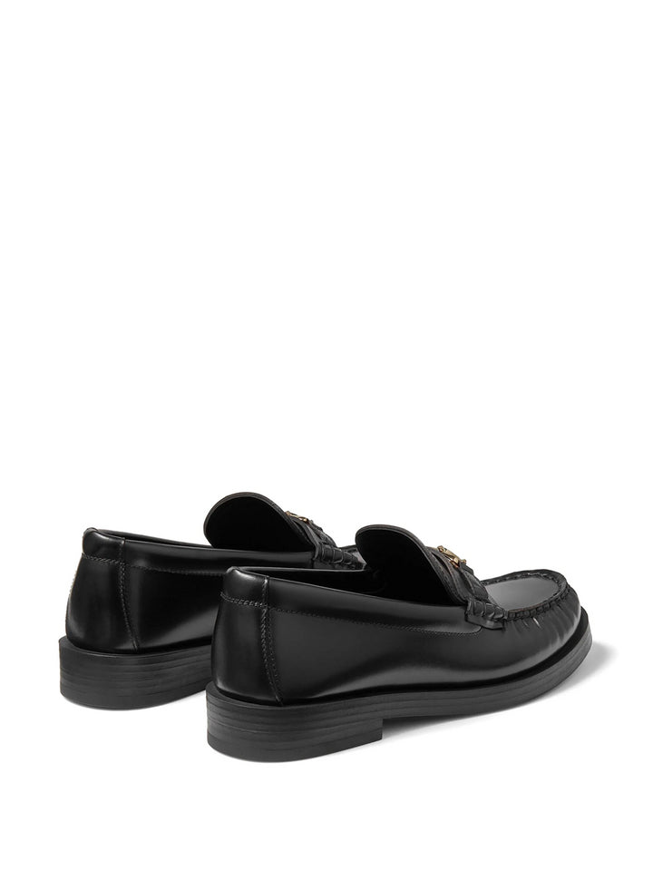 Addie leather loafers with logo plaque