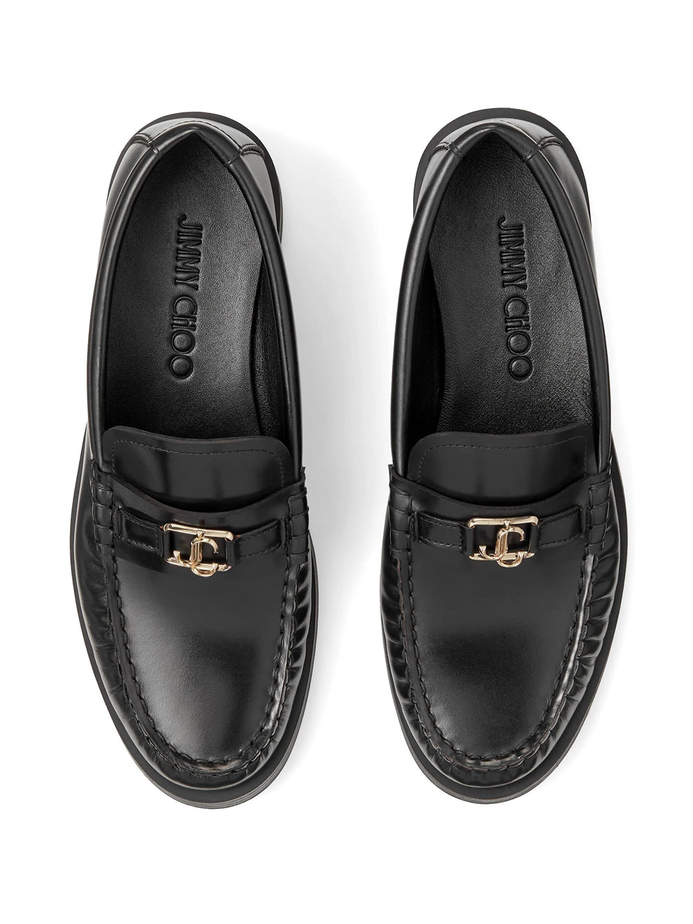 Addie leather loafers with logo plaque