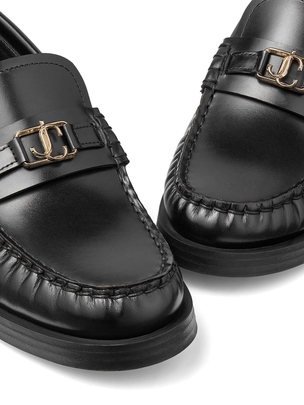 Addie leather loafers with logo plaque