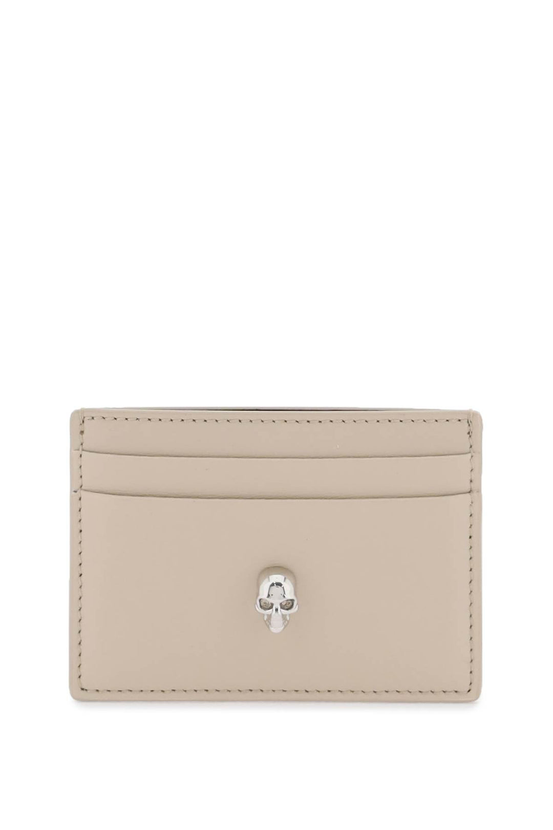 Saffiano Leather Skull Card Holder