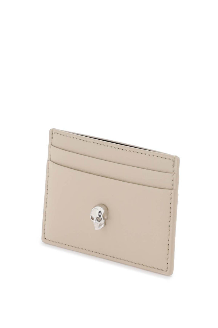 Saffiano Leather Skull Card Holder