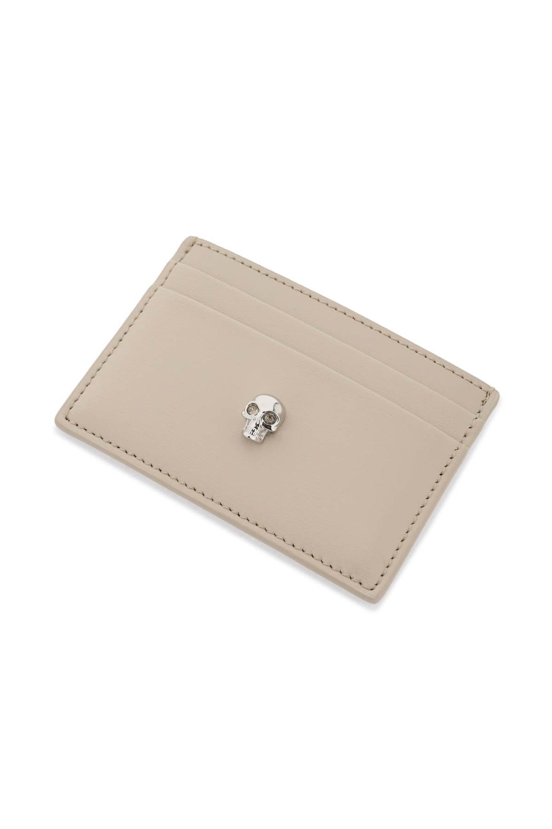 Saffiano Leather Skull Card Holder