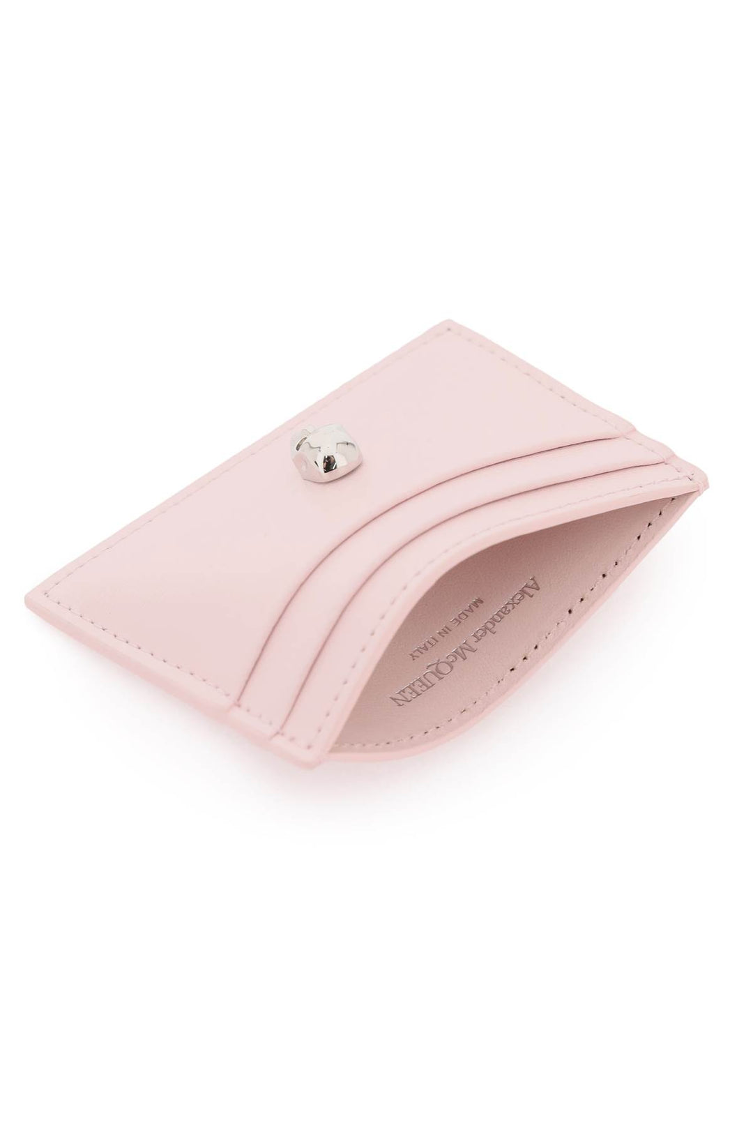 Saffiano Leather Skull Card Holder