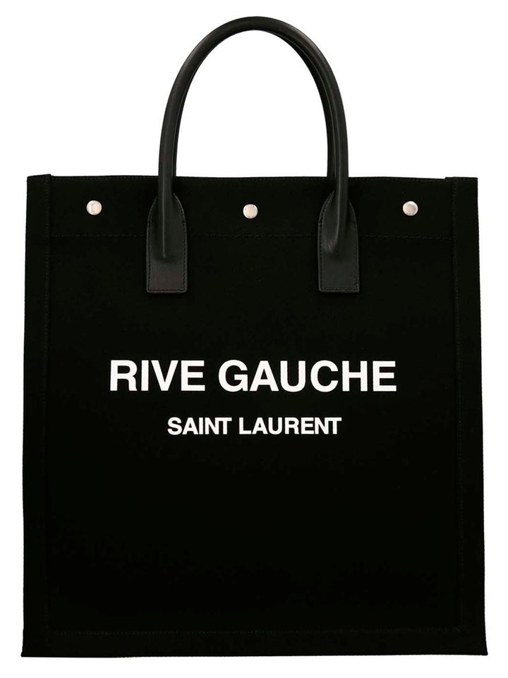 Rive Gauche North/South Tote Bag White/Black