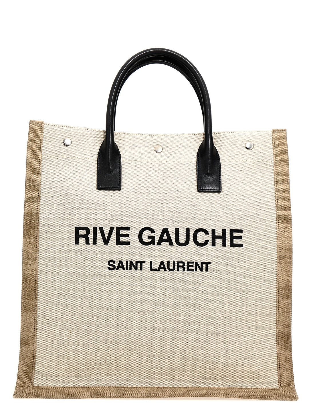 Rive Gauche North/South Tote Bag White/Black