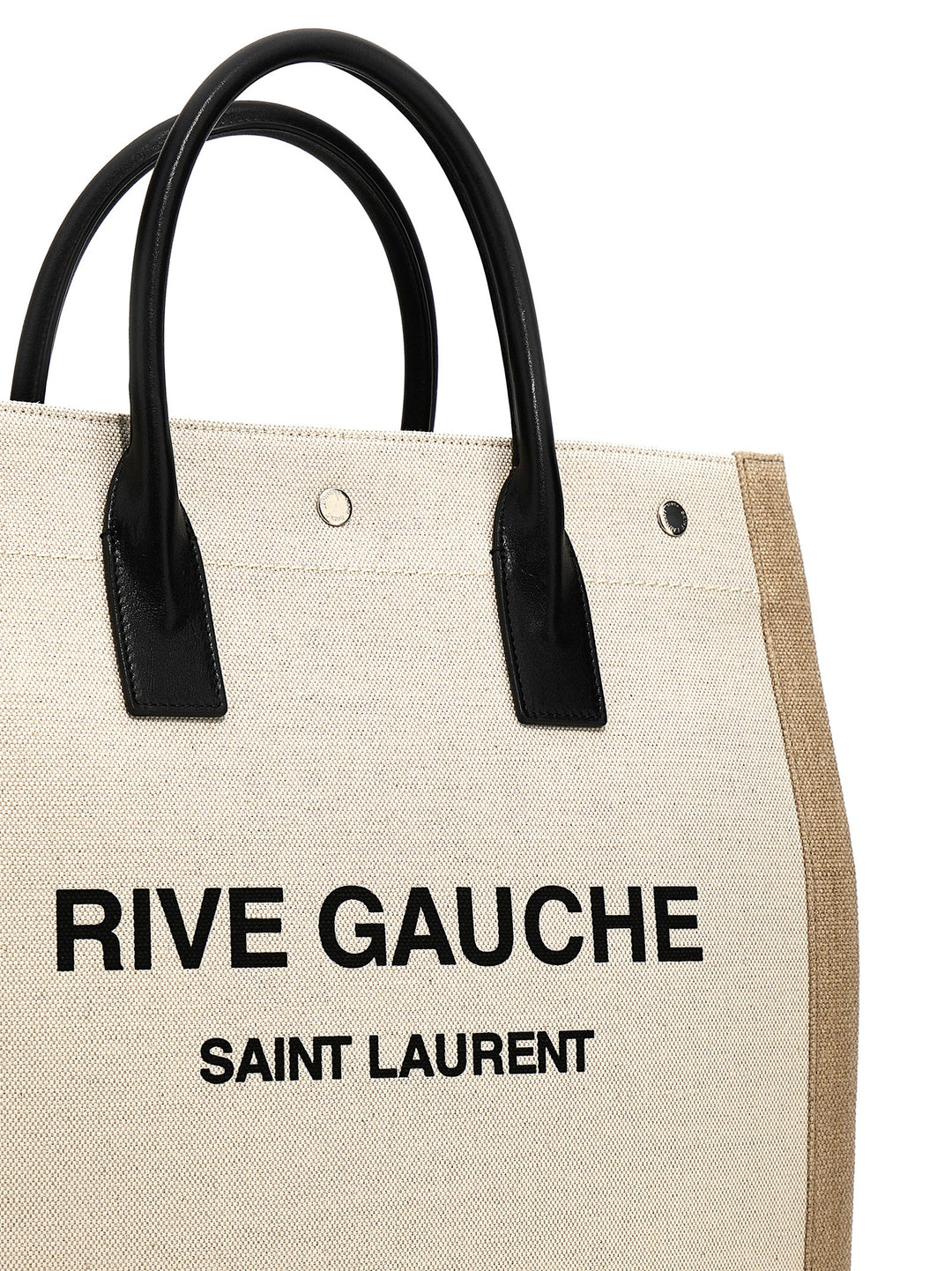 Rive Gauche North/South Tote Bag White/Black