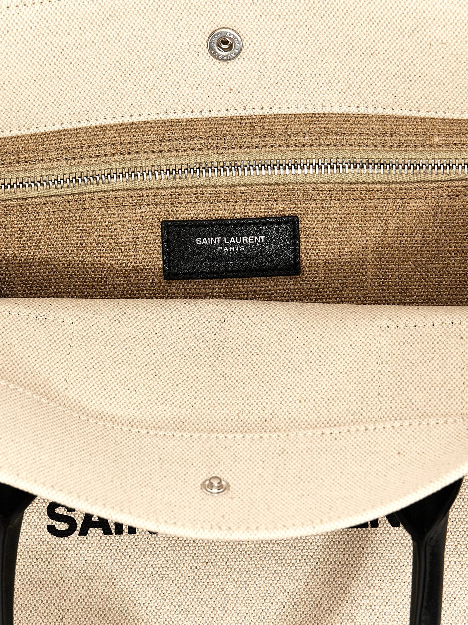 Saint Laurent Rive Gauche North/South Tote Bag White/Black | Wanan