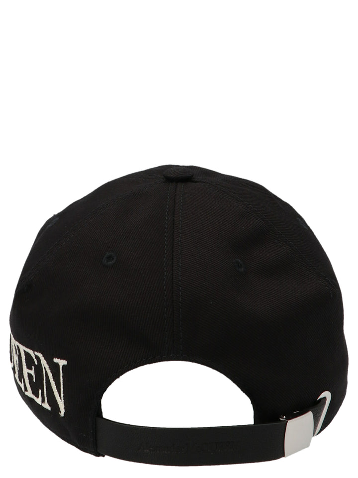 Mcqueen Logo Embroidery Cap Hats - Black | 5a9fa8280312850d207a18ccb851018e0c5d6c0c