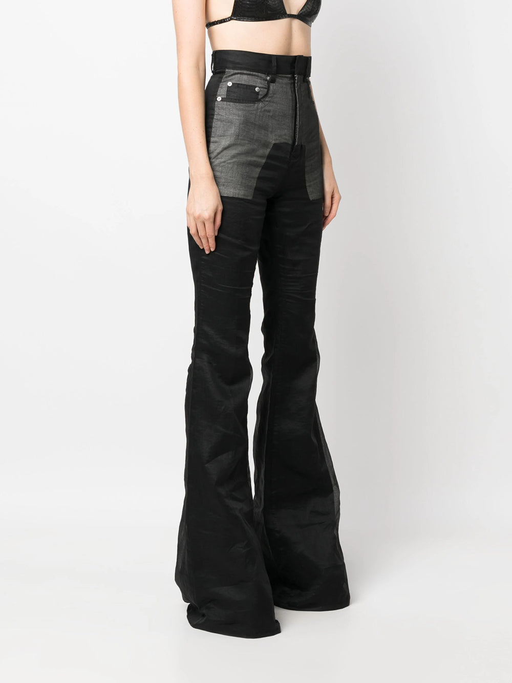 Bolan flared high-waisted jeans