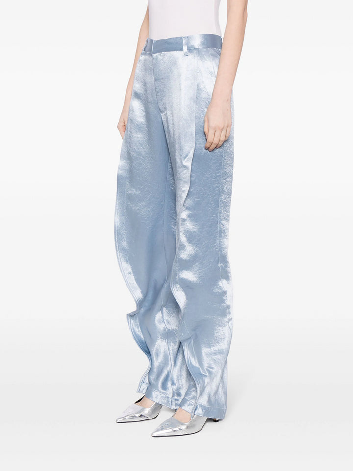 Trousers with ruffles