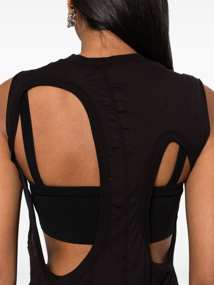 Sleeveless top with cut-out detail