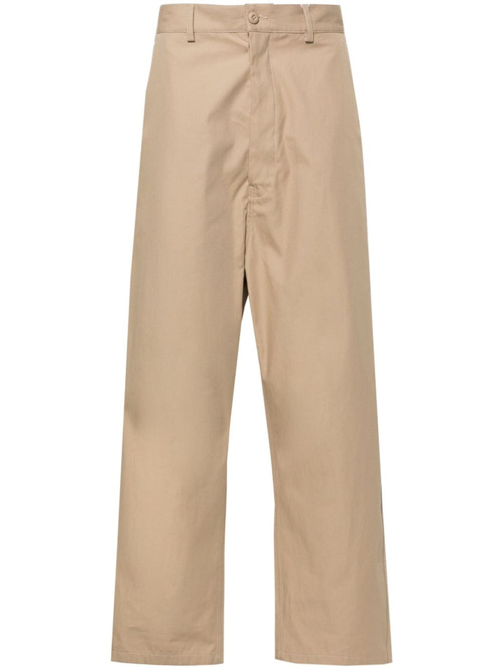 mid-rise straight leg trousers