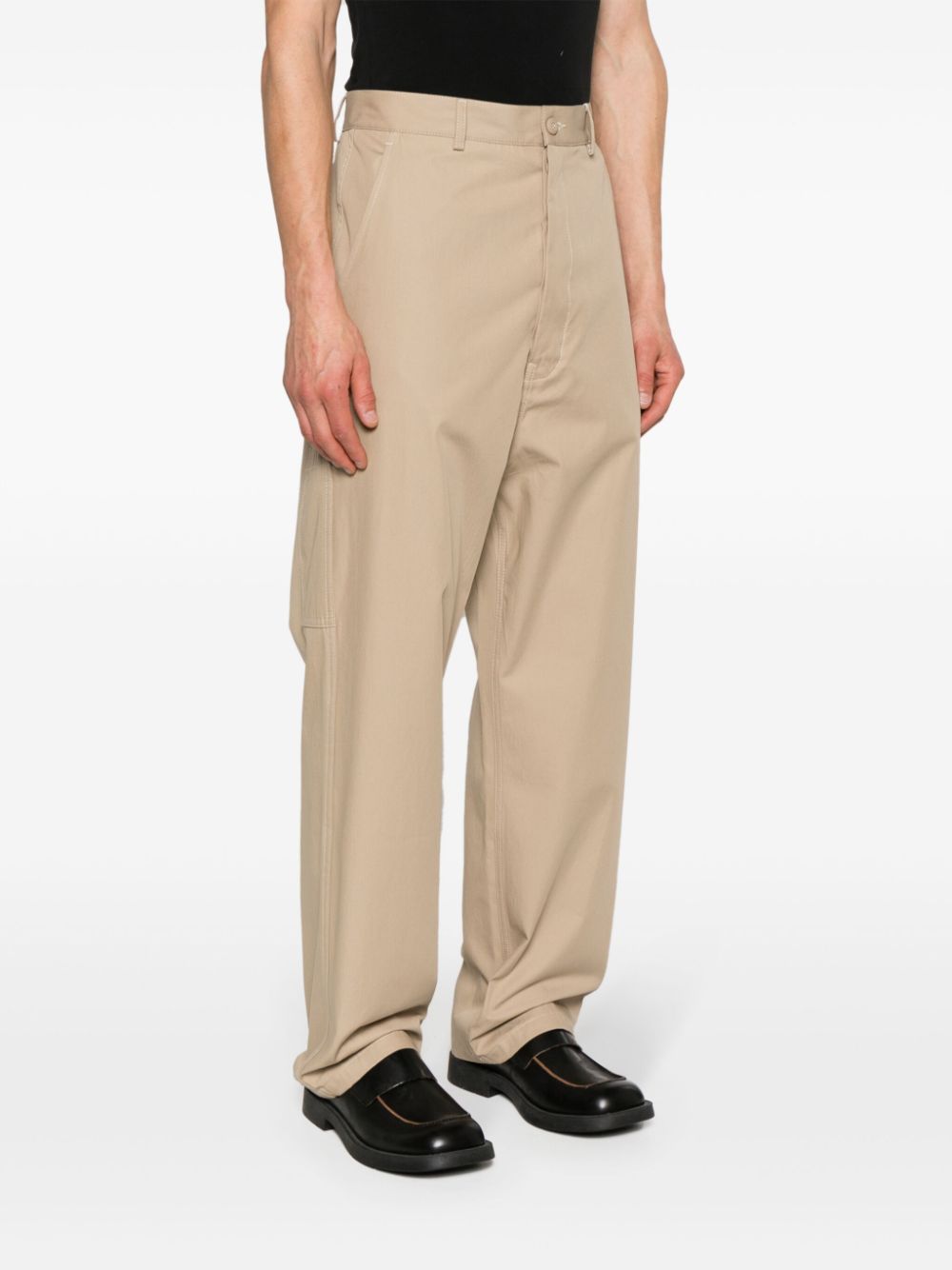 mid-rise straight leg trousers