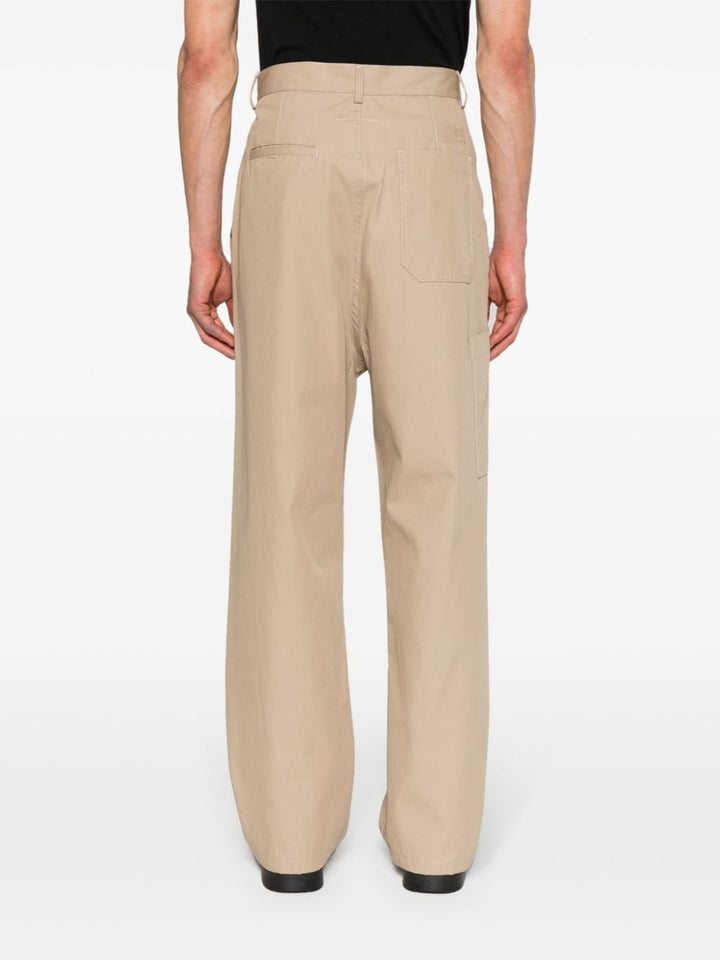 mid-rise straight leg trousers