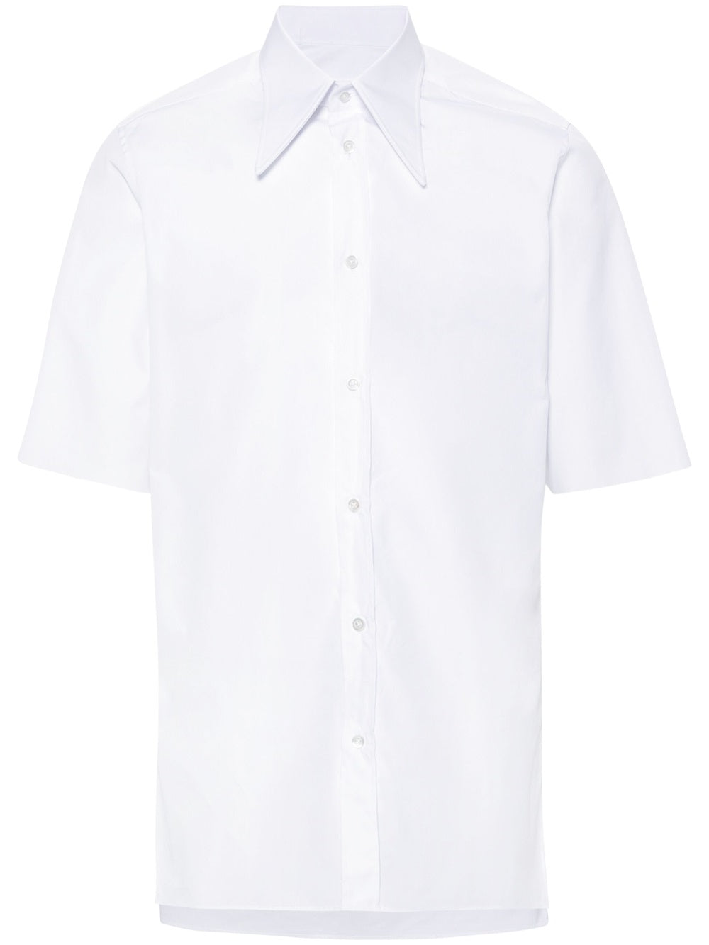 Short-sleeved poplin shirt