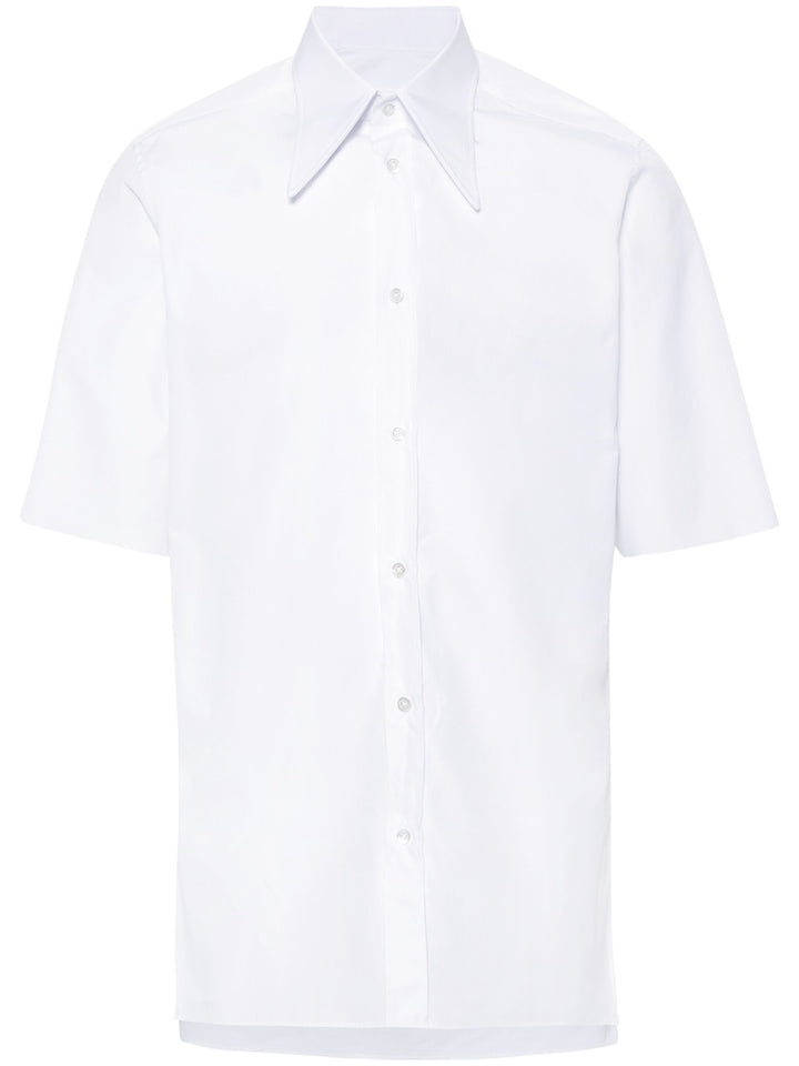 Short-sleeved poplin shirt