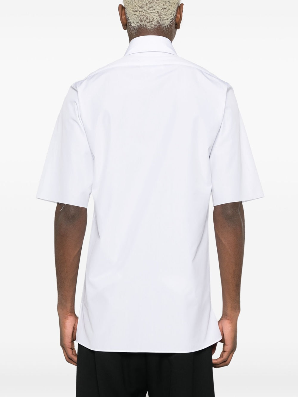 Short-sleeved poplin shirt