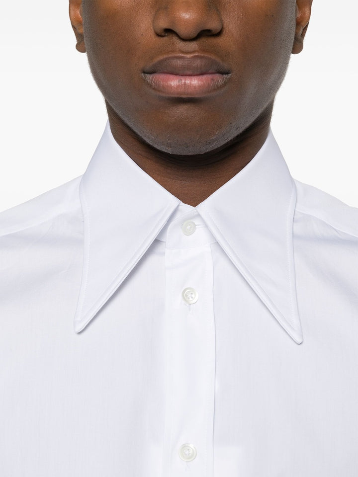 Short-sleeved poplin shirt