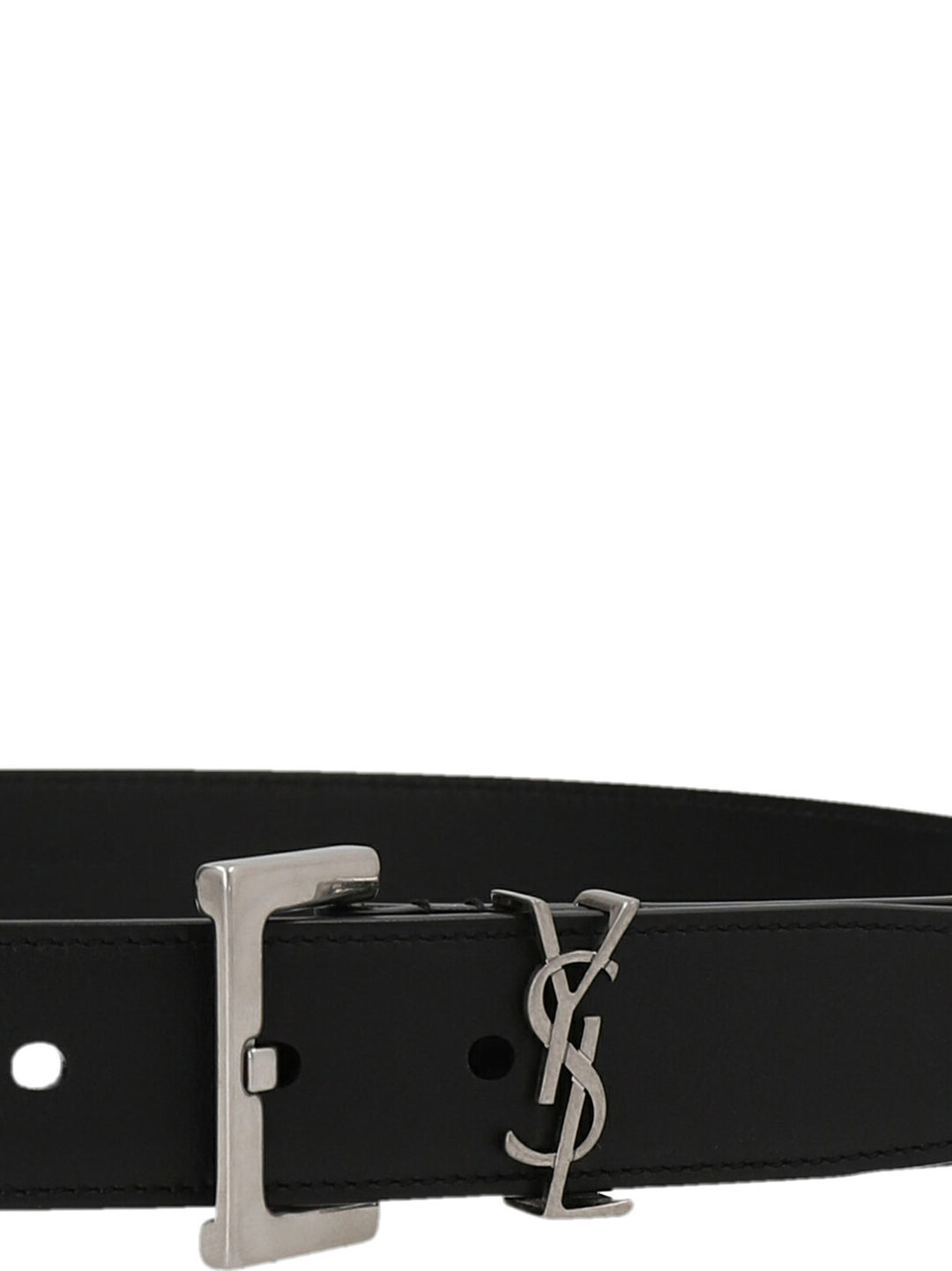 Saint Laurent Monogram Belts - Black | a1377090977debdac37a16528e555fdf880c769a
