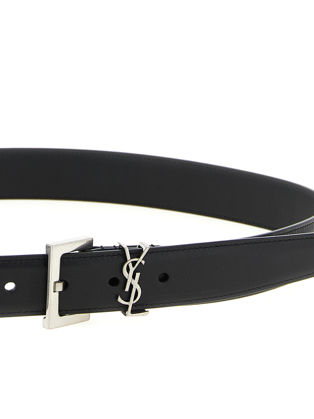 Saint Laurent Monogram Belts - Black | 865e0c93c7821f5f116c0ebd9857921791b4067d